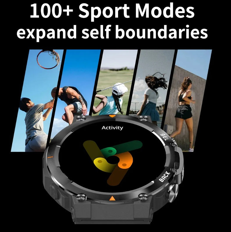 Men Smartwatch AMOLED1.43inch Big Screen BT Calls Gesture Control AI Voice Sports Smart Watch Men