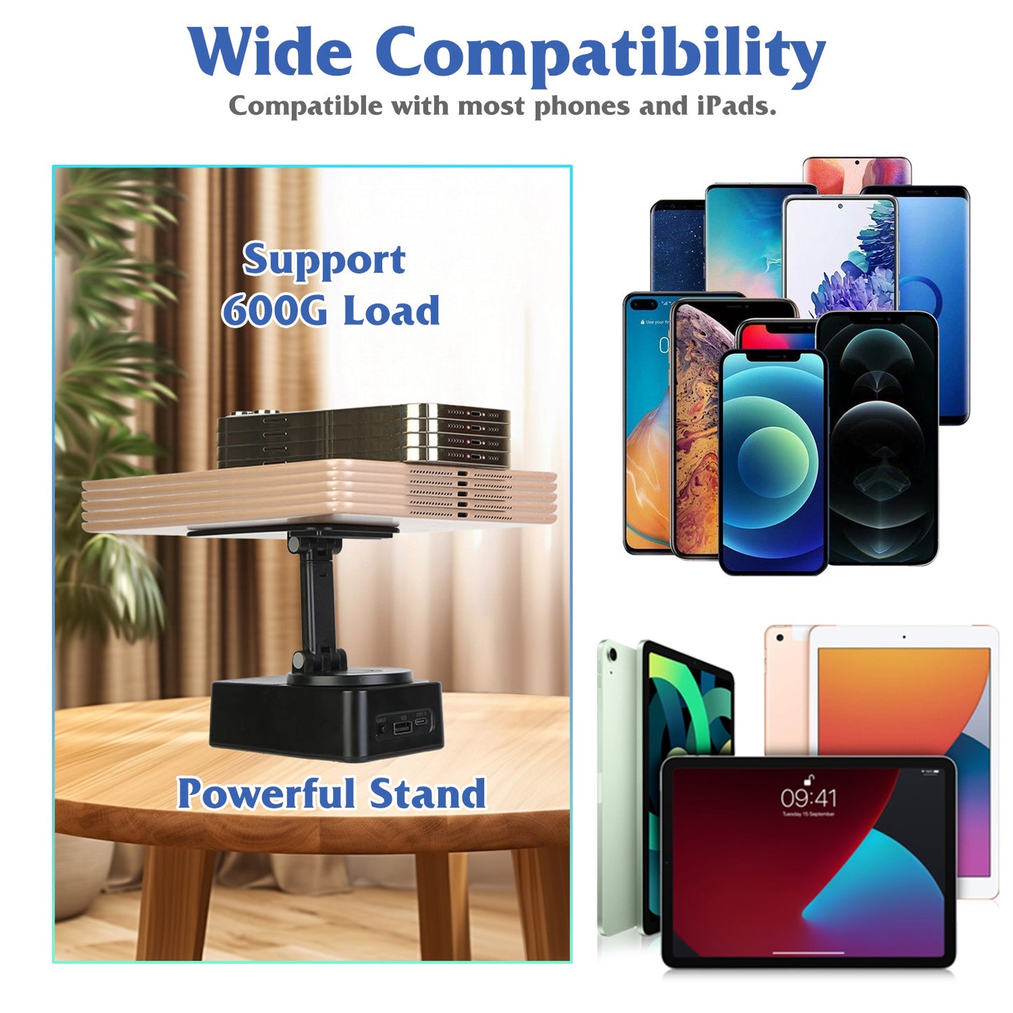 1Pc 4 In 1 Foldable Wireless Speaker Phone Stand