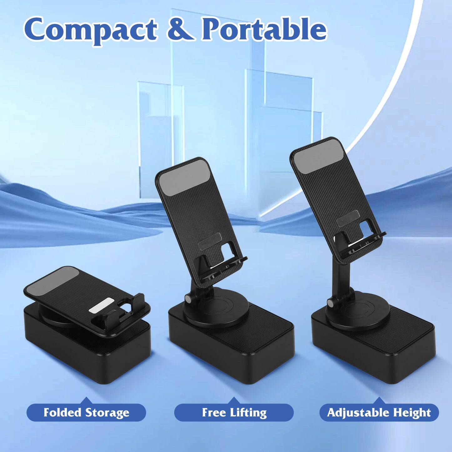 1Pc 4 In 1 Foldable Wireless Speaker Phone Stand
